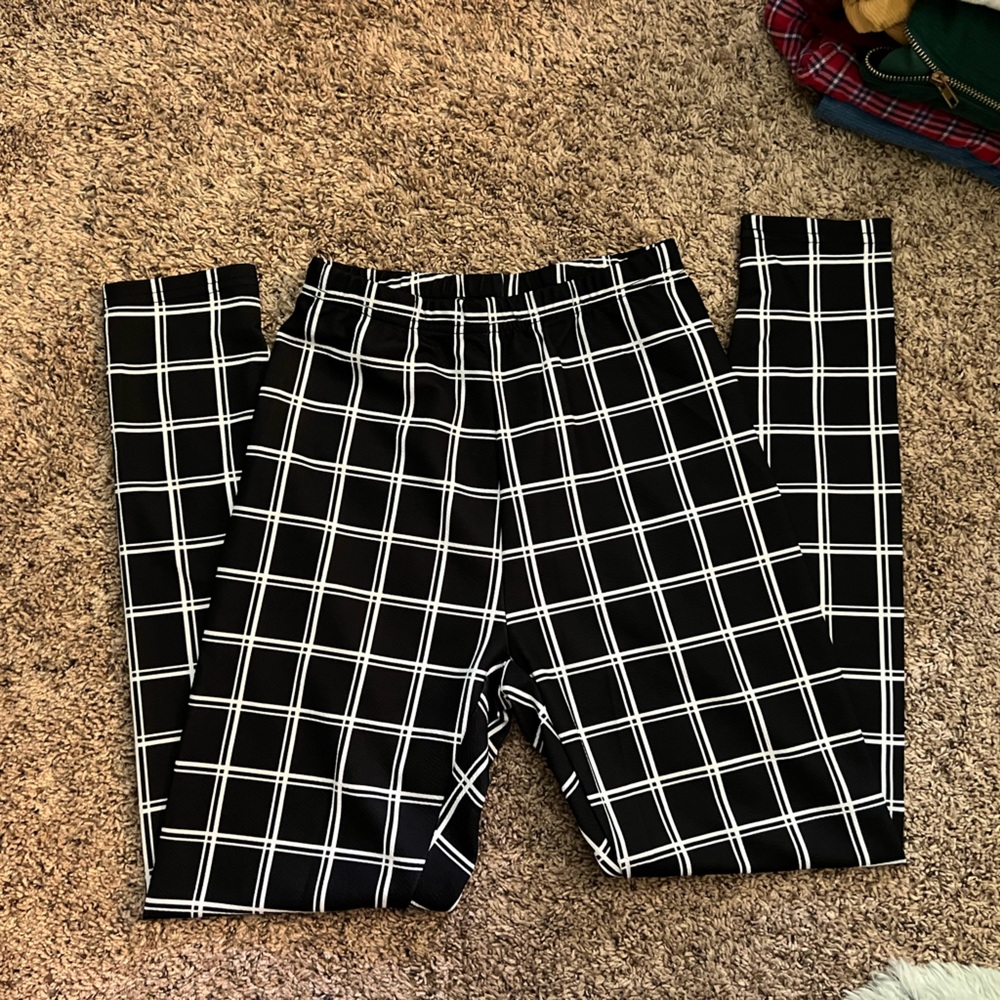 Black and White Checkered Pants